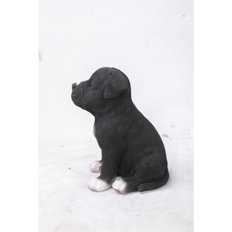 STAFFORDSHIRE BULL TERRIER PUPPY PIT BULL REALISTIC LIFE LIKE STATUE HOME DECOR