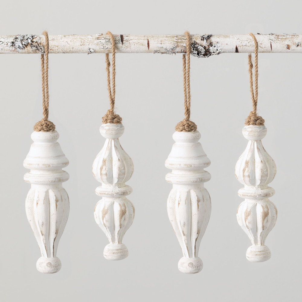 The Holiday Aisle® 4 Piece Finial Finial Ornament Set Wayfair