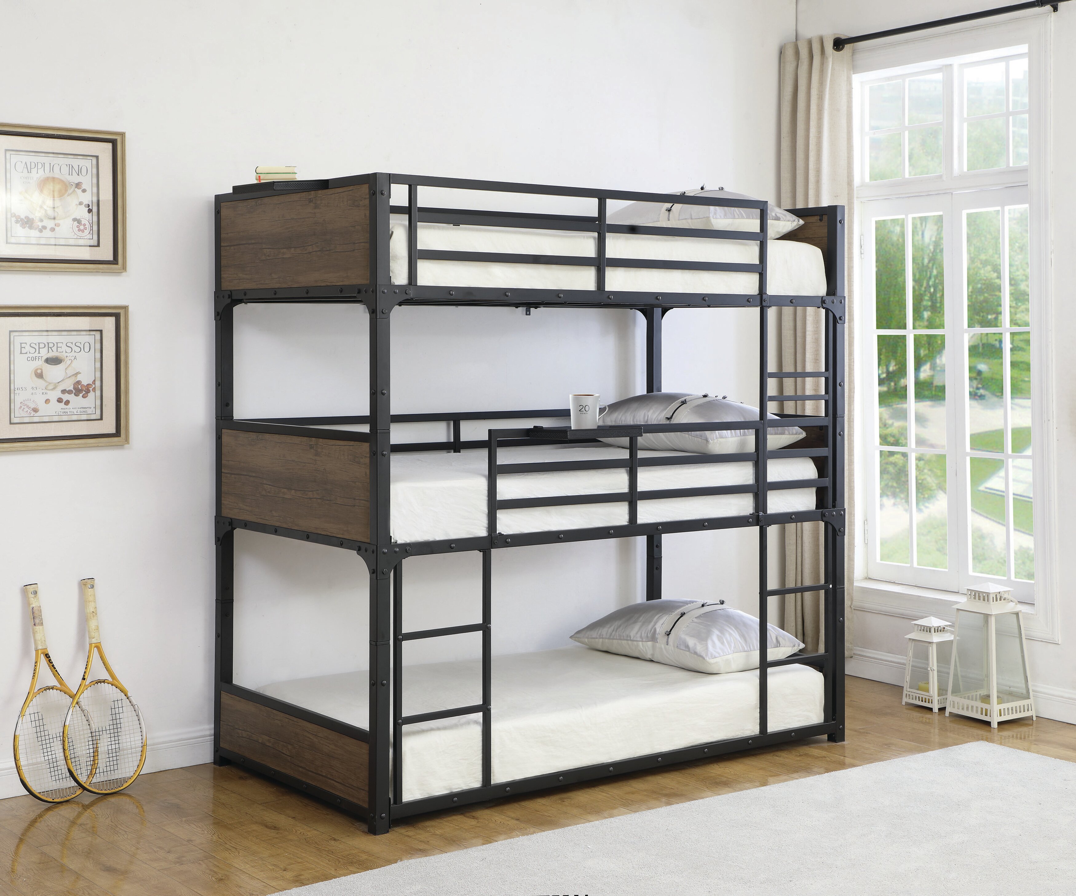 Image result for bunk bed 3 beds