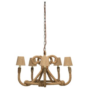 Jute 5-Light Candle-Style Chandelier
