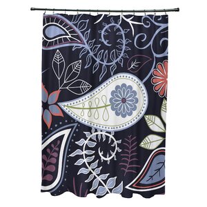 Orchard Lane Polyester Paisley Floral Shower Curtain