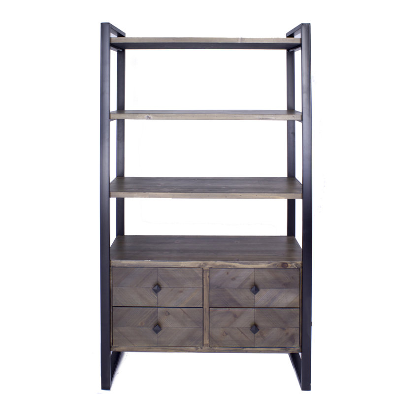 Foundry Select Hoschton 4 Drawer 4 Shelf Etagere Bookcase Wayfair
