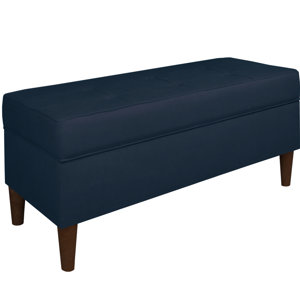 Ramey Tufted Soft Linen Upholstery Storage Bench