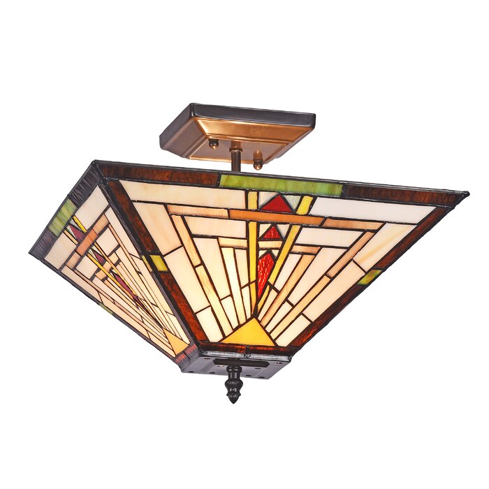 Loeffler Mission 2 Light Semi Flush Mount