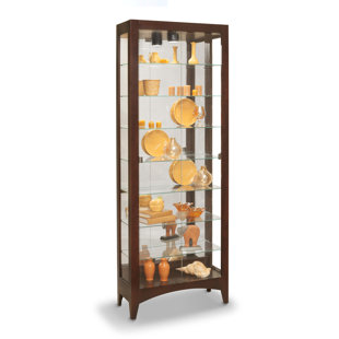 Go to store & view more images Philip Reinisch Co. Simplicity Lighted Curio Cabinet