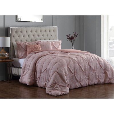 Union Rustic Denelle Comforter Set Color Blush Size Queen