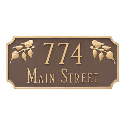 Montague Metal Products Camden Ivy 2-Line Wall Address Plaque & Reviews ...