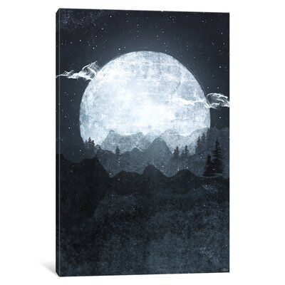 'Moonrise' Graphic Art Print on Wrapped Canvas East Urban Home Size: 40