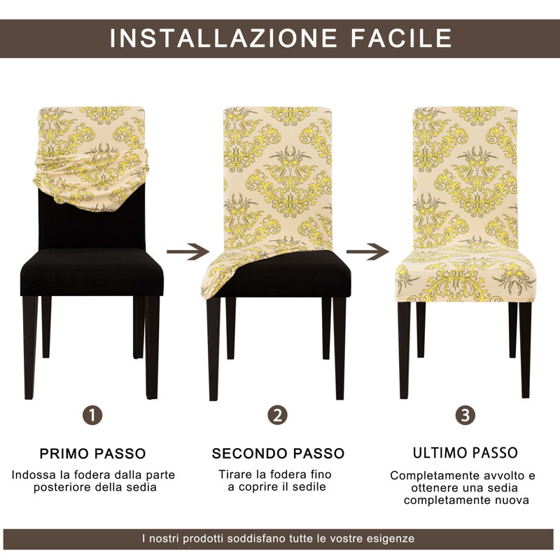 Fleur De Lis Living Flower Print Stretch Box Cushion Dining Chair Slipcover Reviews Wayfair Ca