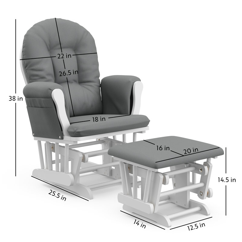 Harriet Bee Erikson Glider And Ottoman Reviews Wayfair Harriet Bee Erikson Glider And Ottoman