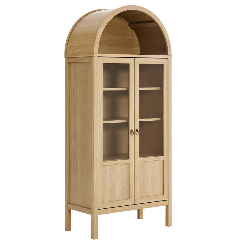 Modway Tessa Arched Display Cabinet Color: Oak
