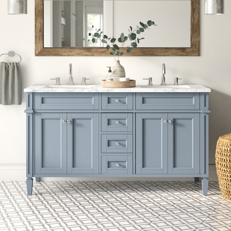 Mistana Mauricio French 60 Double Bathroom Vanity Set Reviews Wayfair