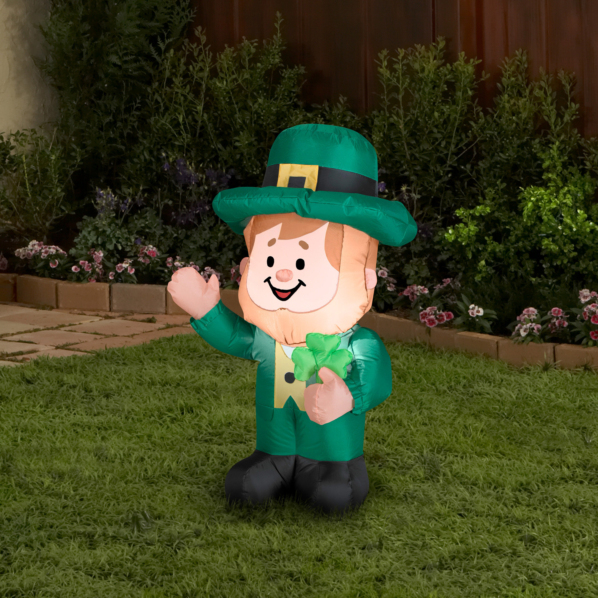 The Twillery Co.® Inflatable Waving Leprechaun | Wayfair