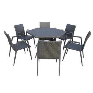 Mcneill Outdoor Wicker 7 Piece Dining review