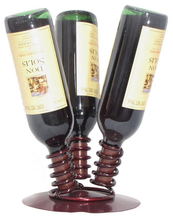 Metrotex Designs 3 Bottle Tabletop Wine Bottle Rack Reviews Wayfair