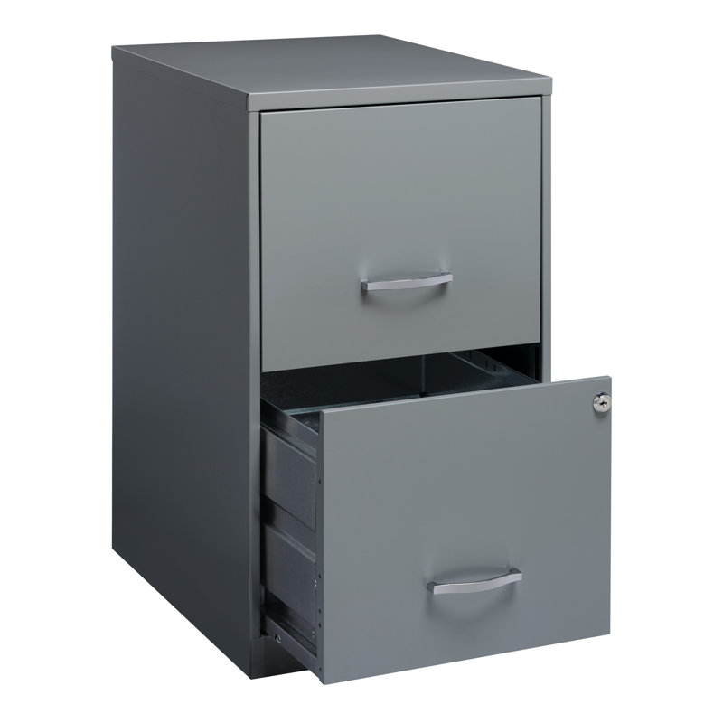 Inbox Zero Space Solutions 18 2 Drawer Metal File Cabinet Platinum Gray Wayfair