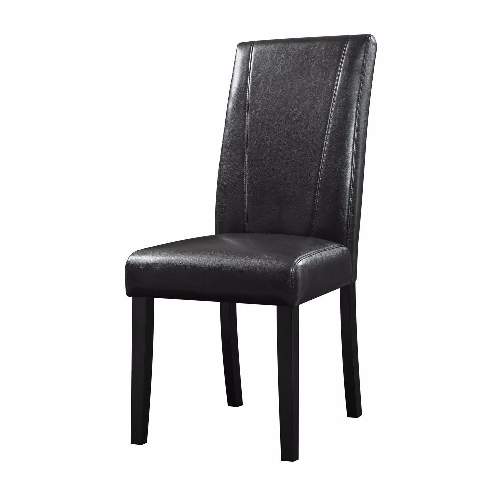 Charlton Home Pomonok High Back Parson Genuine Leather Upholstered Charlton Home Pomonok High Back Parson Genuine Leather Upholstered Dining Chair Wayfair