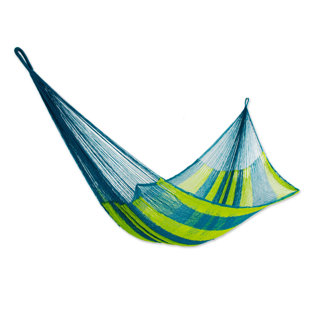 Go to store & view more images Fluorescent Tropics Rope Single Nylon Tree Hammock by Novica