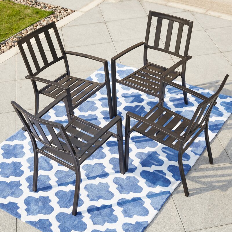 Winston Porter Tadlock Stacking Patio Dining Chair Reviews Wayfair