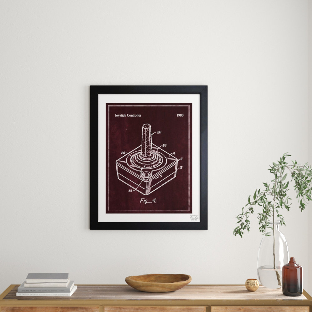 East Urban Home Gerahmtes Poster Joystick 1980
