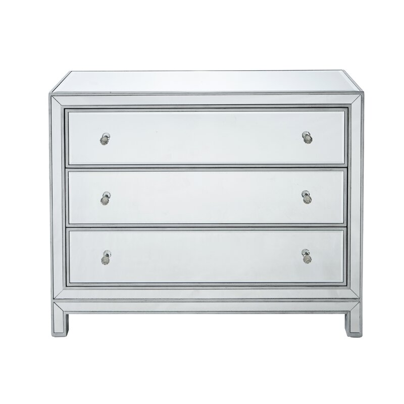 Willa Arlo Interiors Tracey 3 Drawer Mirrored Accent Chest Reviews Wayfair