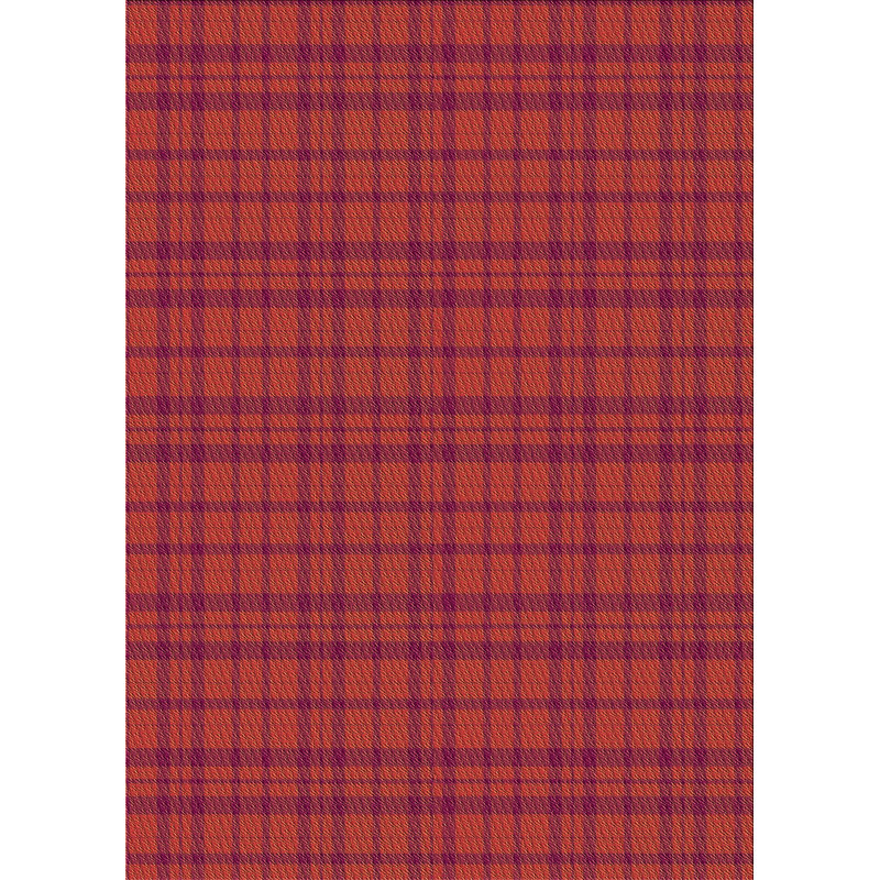 East Urban Home Plaid Wool Red Orange Area Rug Wayfair