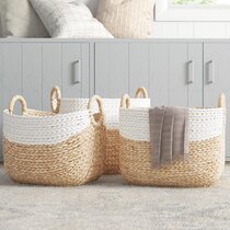 storage wipes Bathroom storage basket make-up chic and elegant English embroidery fabric basket for women