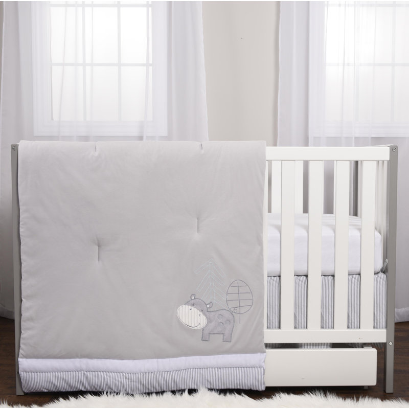 Harriet Bee Corbridge Hippo 3 Piece Crib Bedding Set Wayfair Ca