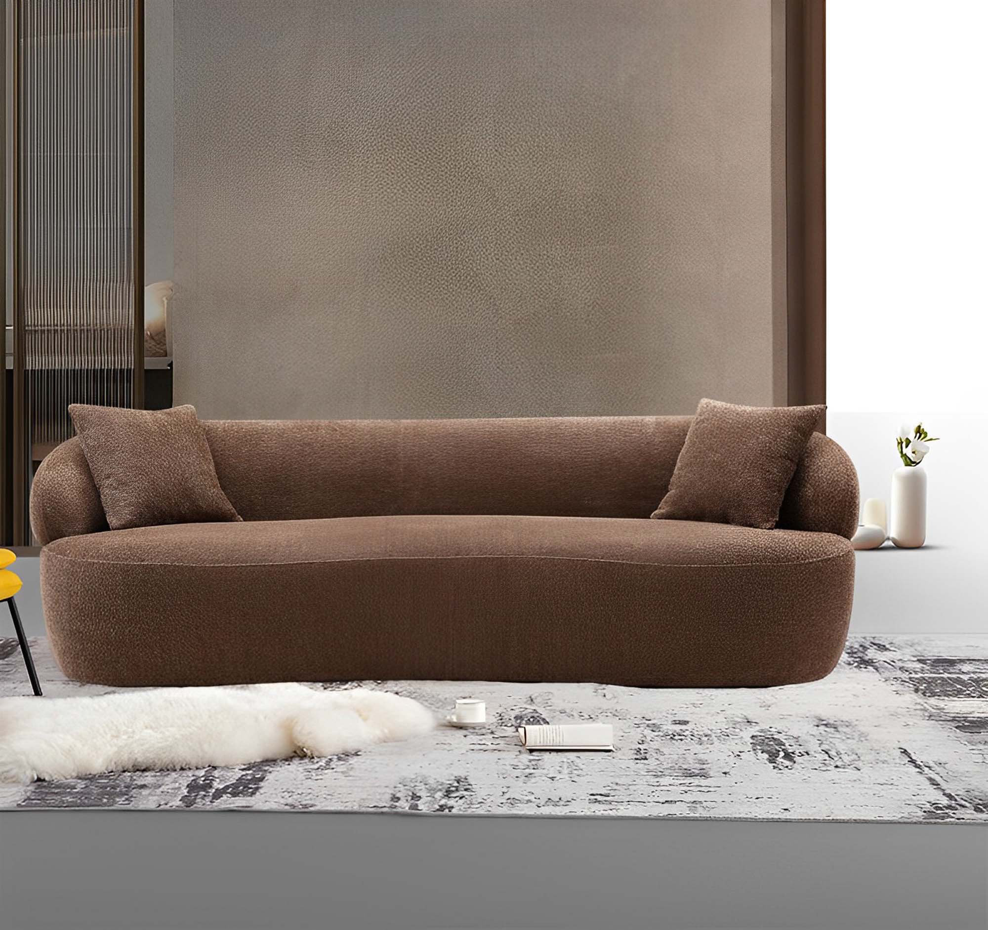 Orren Ellis 86''Modern Curved Sofa Wayfair