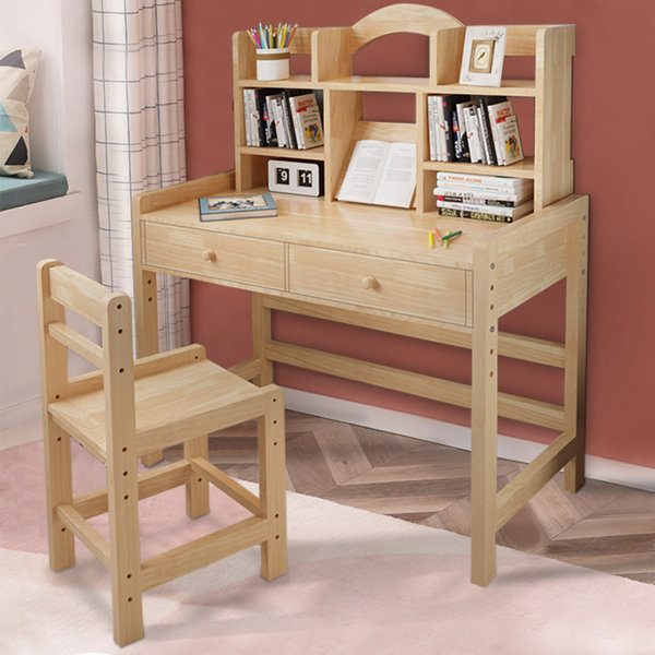 Teenage Girl Desk Wayfair The room is furnished with a simple wooden desk with a white coat of paint with a hutch on. teenage girl desk