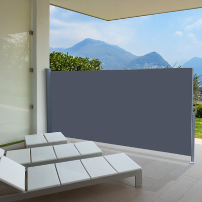 Retractable Side Awning Composite Privacy Screen
