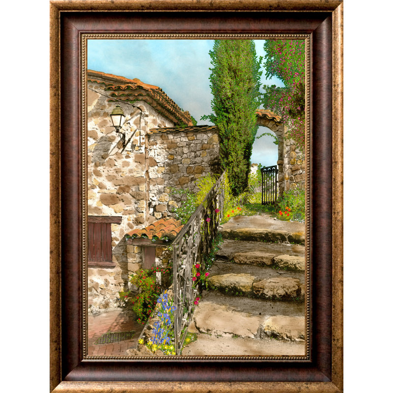 Fleur De Lis Living European Stairway To Heaven Framed Oil