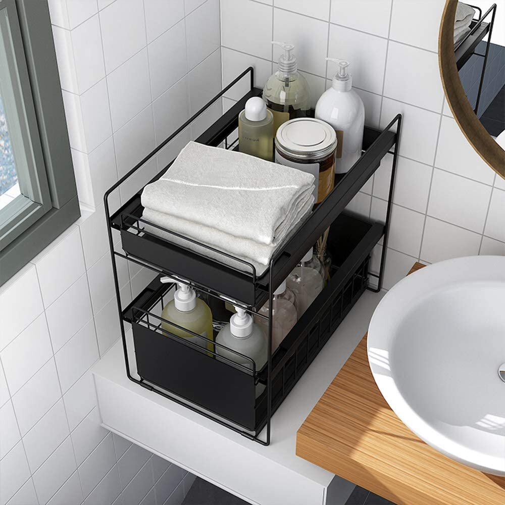 kitchen 2-tier Countertop Organizer for bathroom vanity and more! 