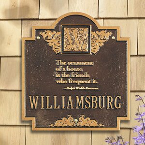 Emerson 7-Line Wall Address Plaque