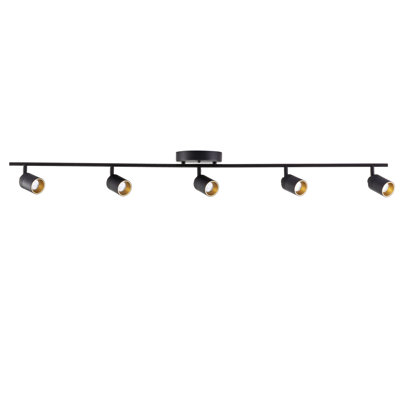 Shura 5-Light Integrated LED Track Light with Rotatable Heads, 4 ft. Track Lighting Kit, 3000k, 2450 Lumen