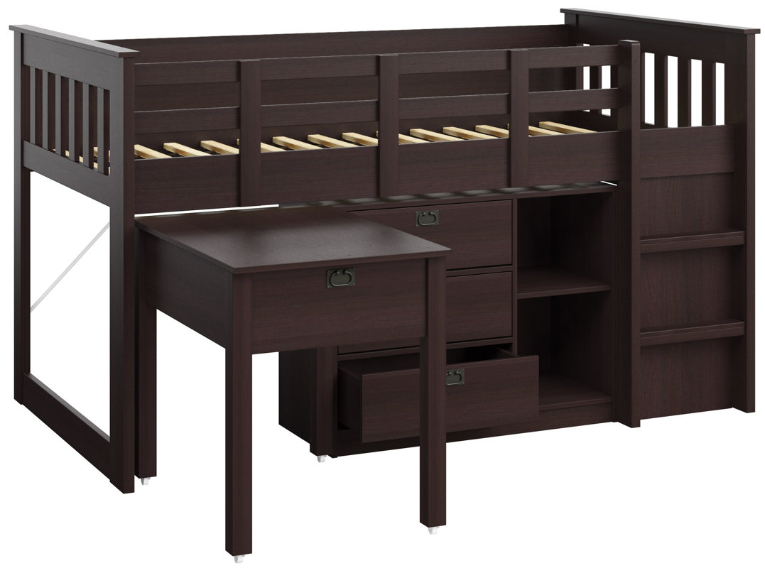 Viv Rae Deion Twin Low Loft Bed With Storage Reviews Wayfair - Defaultname viv rae deion twin low loft bed with storage reviews wayfair - defaultname