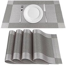 White Square Placemat and Coaster Set 