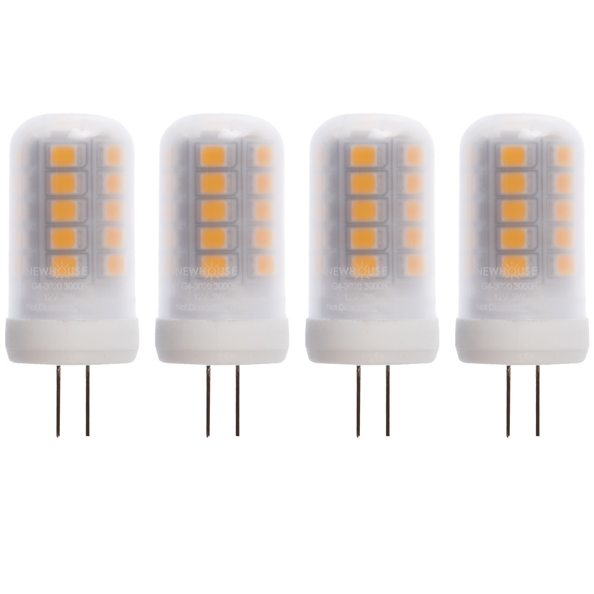 Twin 2 Pack Tesco Halogen G4 12V 20W Warm White Dimmable Light Bulbs Capsules 