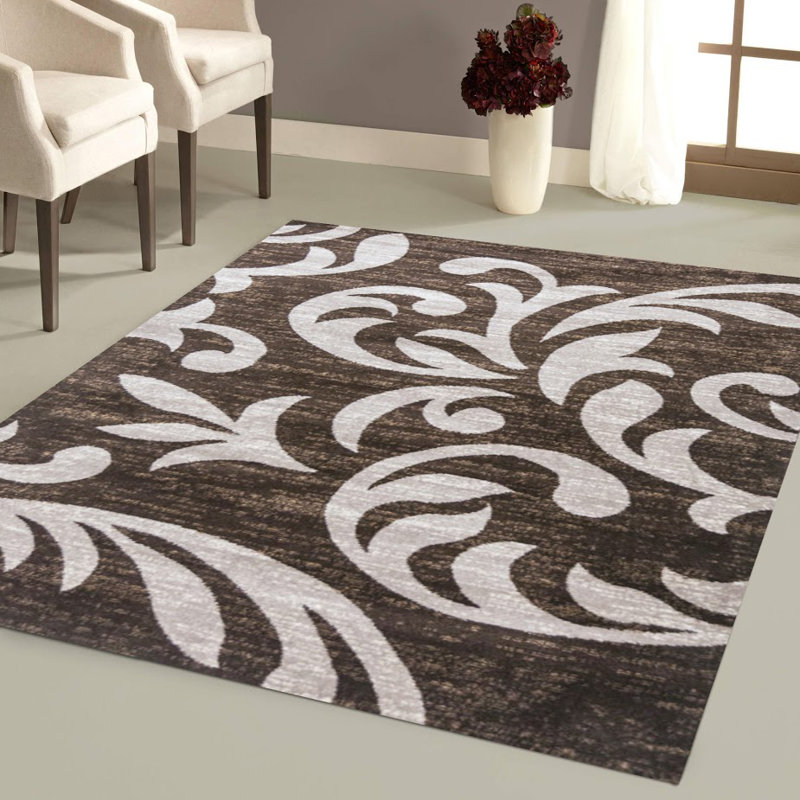 Charlton Home® Tapis rectangulaire en polypropylène tissé ...