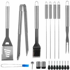 20 Piece Stainless Steel BBQ Grill Set