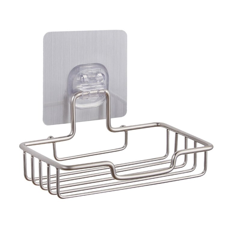 Stainless Steel Soap Dish Mounted Wall Holder Tray Bathroom Shower Storage Box 