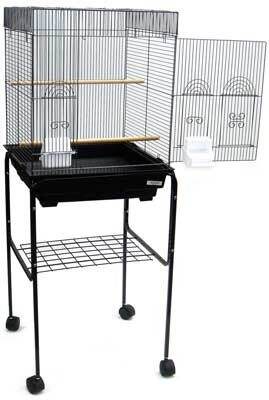 small bird cage with stand