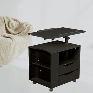 End Table Nightstand 360° Adjustable Height and Angle P2 Particle Board 