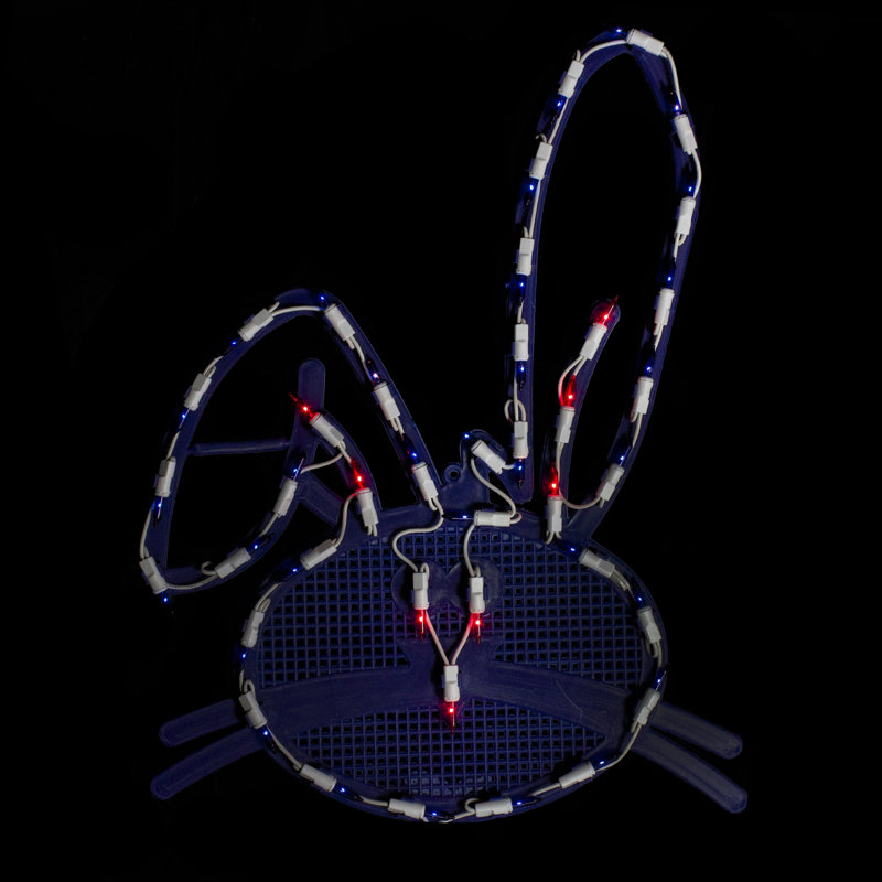 Northlight 17" Lighted Blue Easter Bunny Head Window ...