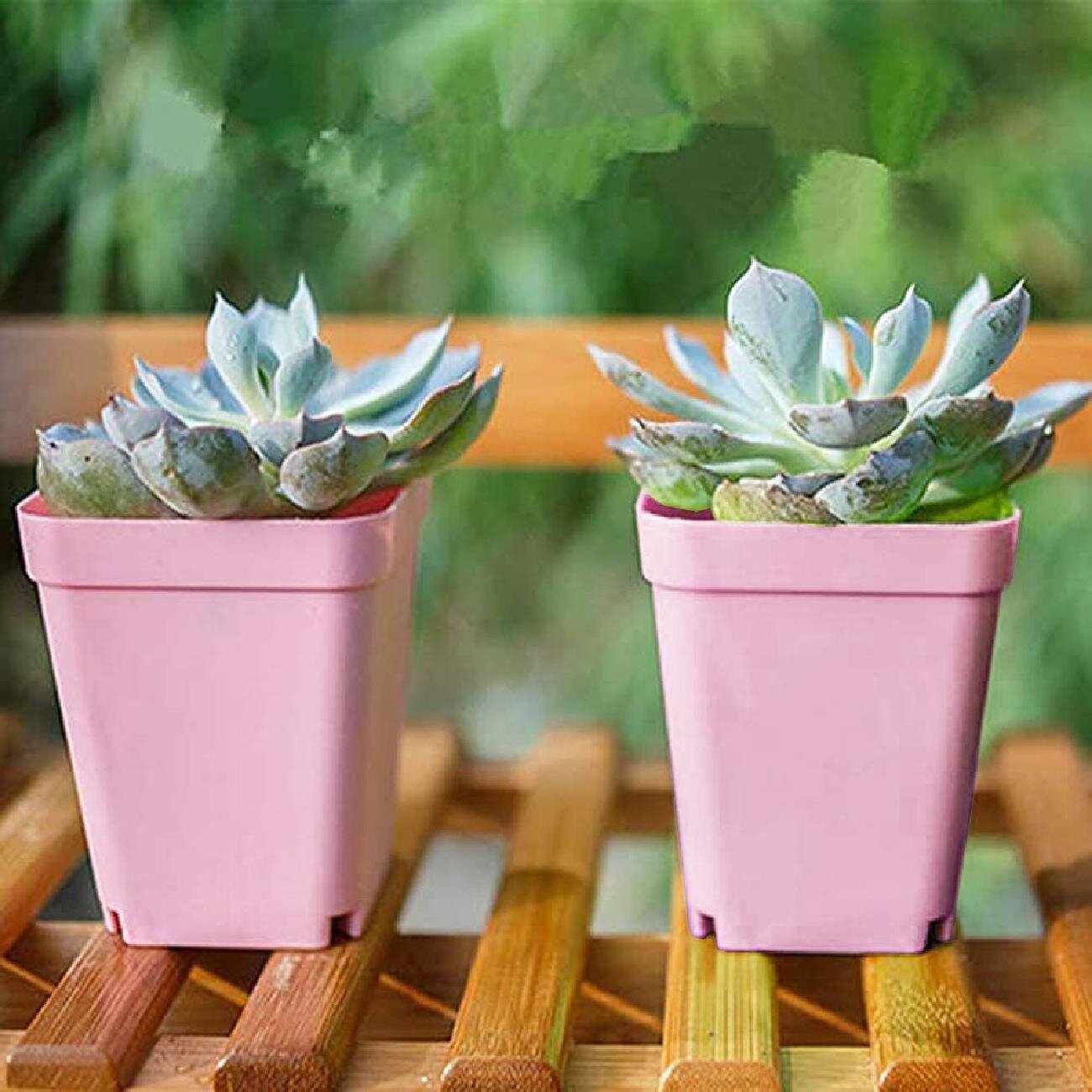 24Pcs Flower Pot Plastic Succulent Planter Pots With Drainage For Garden Set
