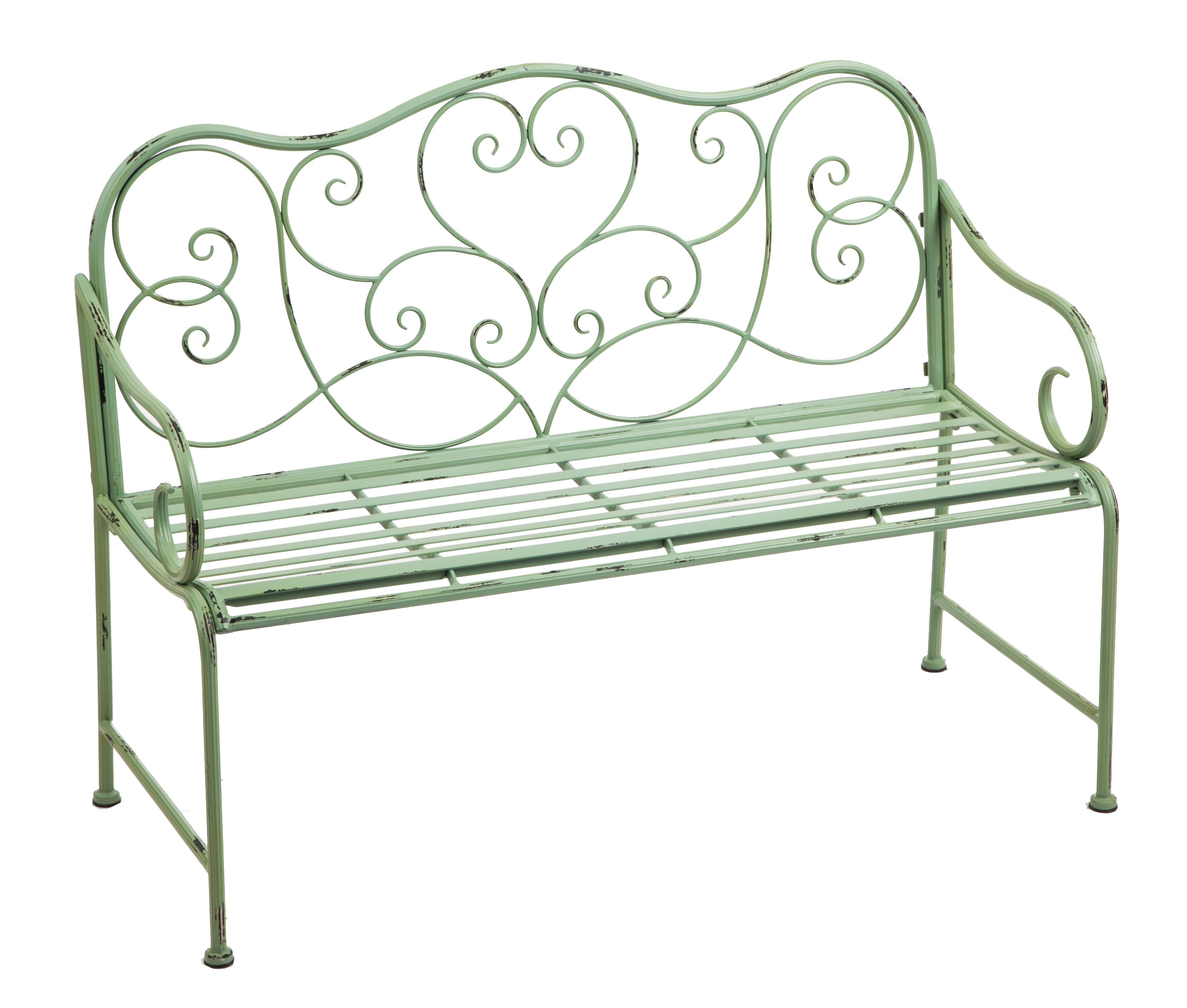 One Allium Way Garry Scroll Metal Garden Bench Wayfair