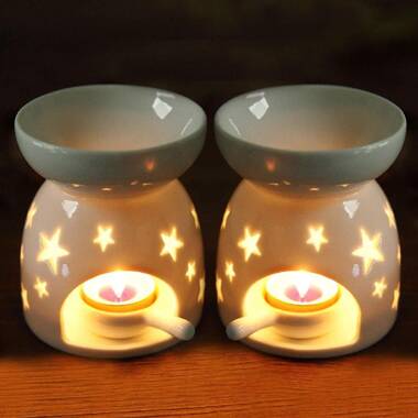 1x Oil Burner Tealight Candlestick Iron Candles Holder Aroma Home Table Decor 
