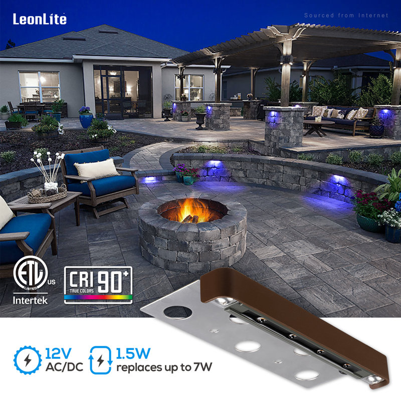Leonlite Terrazza Brown Silver Low Voltage Integrated Led Step Light Wayfair