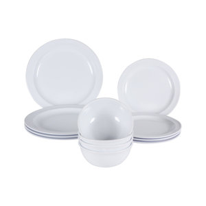 Middleton Melamine 12 Piece Dinnerware Set, Service for 4