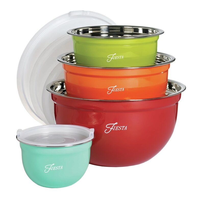 fiesta stainless steel mixing bowls